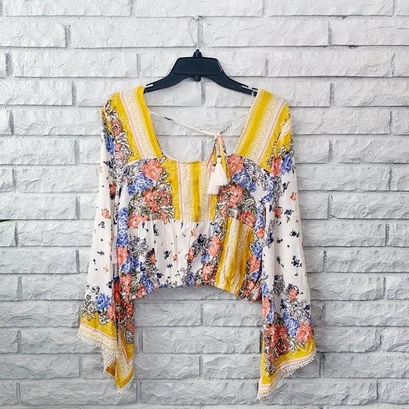 Coco + Jaimeson Boho Crop Top Blouse - Picture 7 of 8